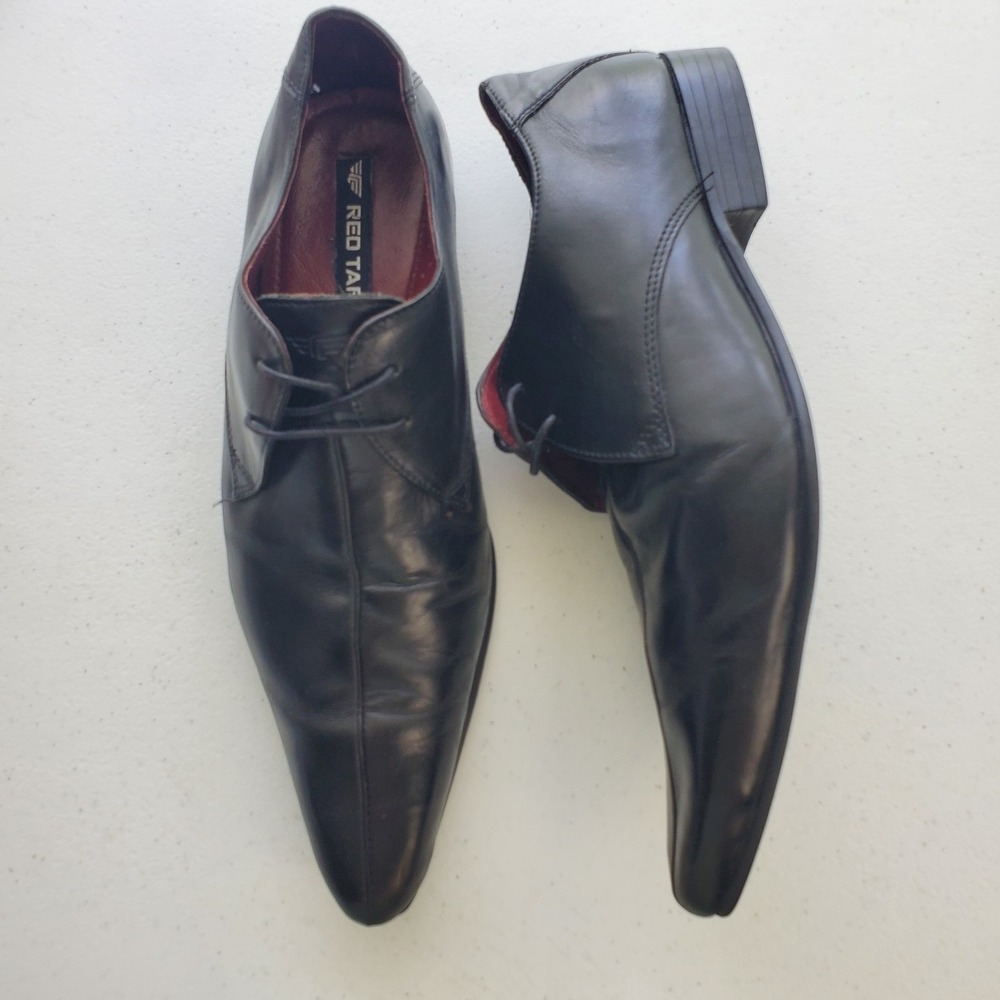 Red Tape Men's Chester Monk Strap‎ Leather Dress Shoes, Black, US Size 10.